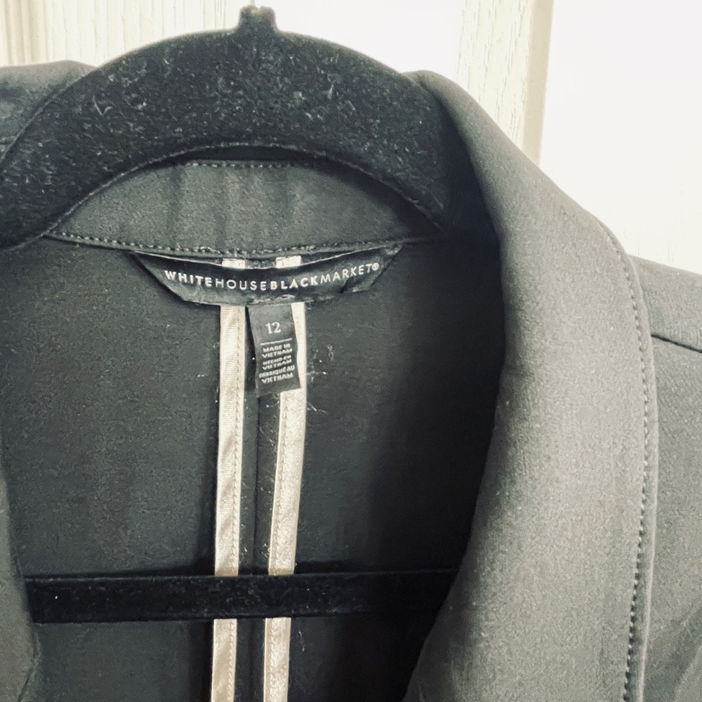 White House Black Market Black Shirt Sleeve Suit Jacket Size 12 - Picture 6 of 6